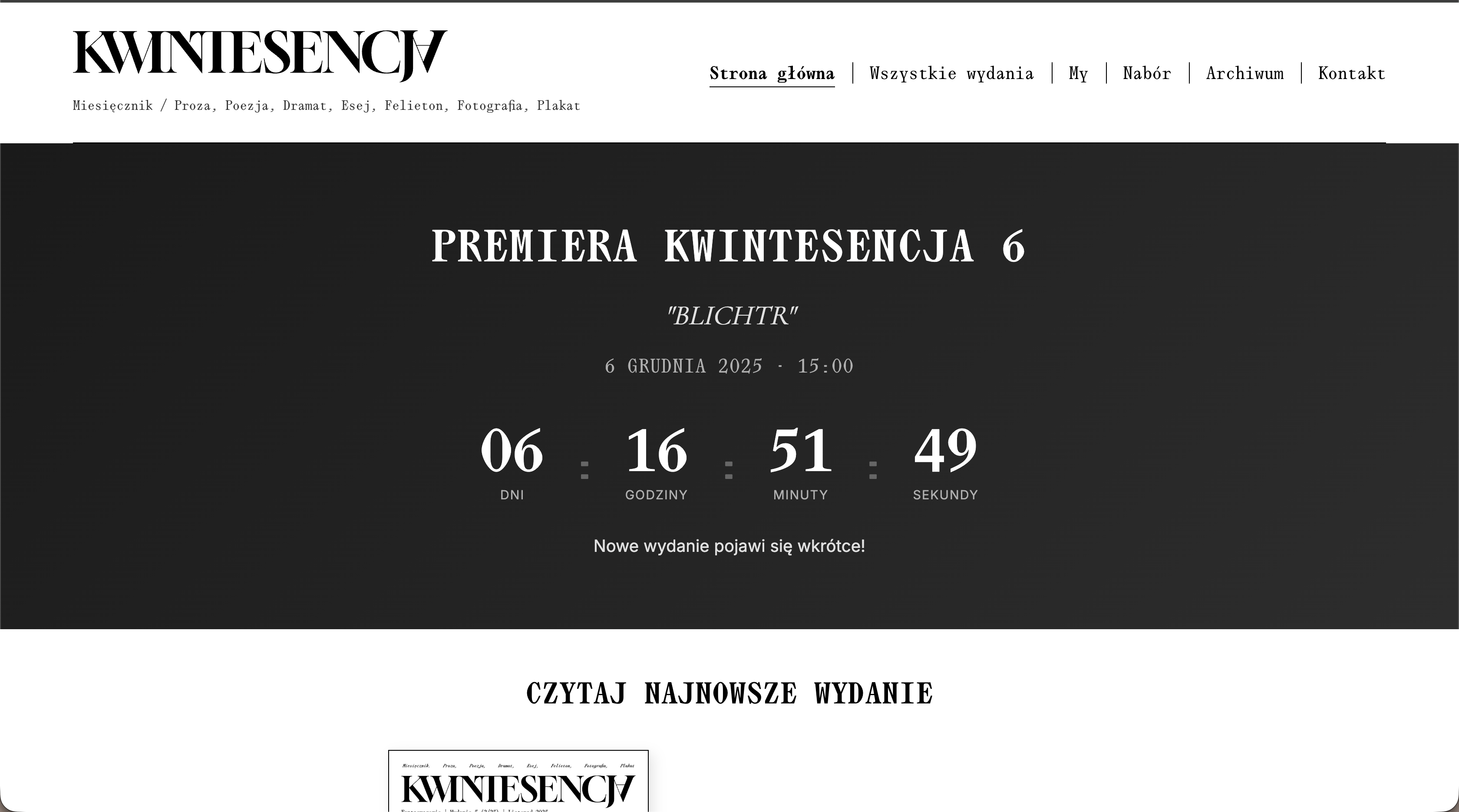 Kwintesencja Web Homepage