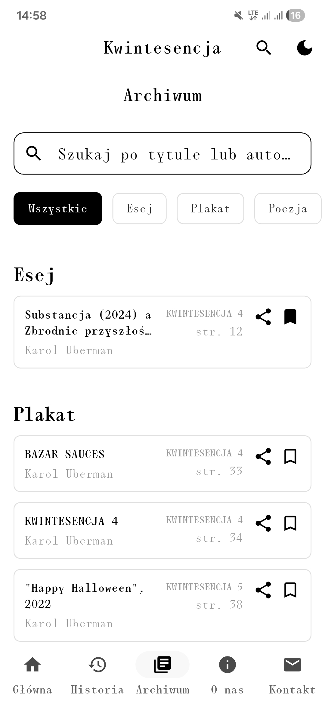 Settings & Dark Mode